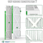 14x25x1 Air Filter 4 Pack, MERV 8 Pleated Dust Defense Air Filters Replacement Air Conditioner HVAC AC Furnace Filter, Durable and Lightweight