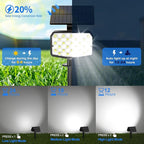 Solar Spot Lights Outdoor Waterproof Adjustable Solar Powered Landscape Lights for Yard 3 Long Time Lighting Modes Spotlights for Pathway Garden Outside Wall Pool Porch- 2 Pack, Cool White