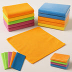Microfiber Cleaning Cloths, 12 Pack, 6 Mixed Colors, 11.8 x 15.7 inches