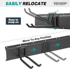 EVERHANGER Garage Tool Storage Organizer, Wall Mount Garden Tool Rack Organization, Heavy Duty Folding Chair Hangers with 6 Adjustable Hooks, Max Load 450lb, 48inch