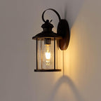 MICSIU Oil Rubbed Bronze Outdoor Wall Light Fixtures, Clear Seedy Glass Exterior Porch Sconces Wall Mounted Lighting, 13.75 Inch Exterior Light for House, Entryway, Doorway, Pathway