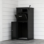 Package Delivery Box for Outside, Cold-Rolled Steel 2-in-1 Anti-Theft Lockable Package Mailbox, Extra Large Parcel Drop Box for Packages & Mails, Weatherproof Rustproof Outdoor Delivery Box