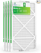 14x25x1 Air Filter 4 Pack, MERV 8 Pleated Dust Defense Air Filters Replacement Air Conditioner HVAC AC Furnace Filter, Durable and Lightweight