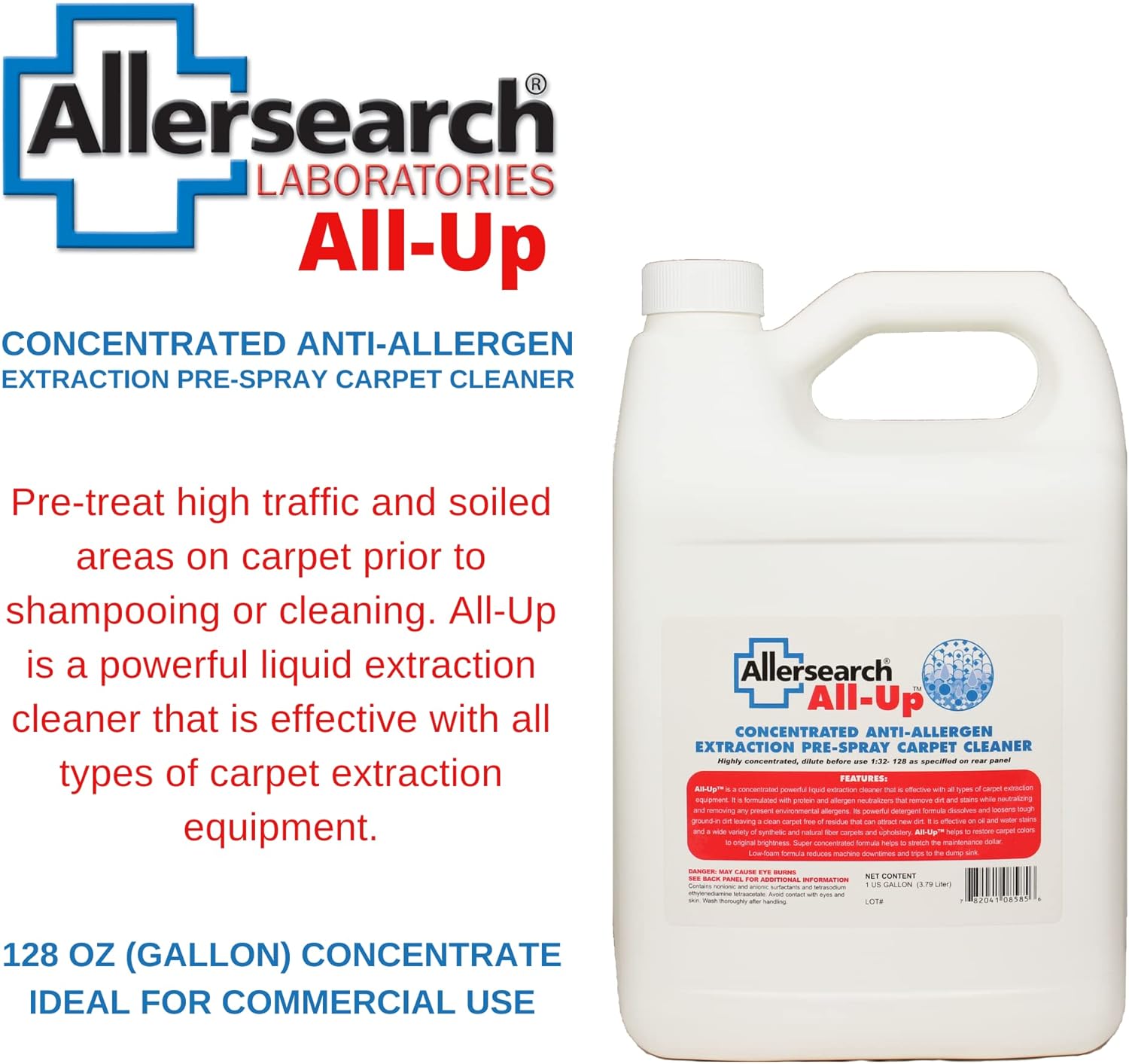 Allersearch All-Up Concentrated Anti-Allergen Carpet Spot Spray 1 Gallon (128 Oz)