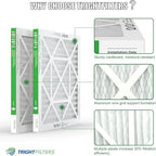 18x18x1 Air Filter 4 Pack, Durable MERV 8 Pleated Home HVAC AC Furnace Filters, Lightweight Compact Air Conditioner Filter Replacement