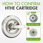 RP46074 Shower Cartridge for Delta MultiChoice 13/14 Series Shower Faucet Single Handle, Replacement Monitor Pressure Balance Cartridge, Including RP22734 Bonnet Nut