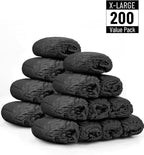 X-Large 200 Count Shoe Covers Disposable Non-Slip, Premium Cloth Boot Covers, Slip-resistant, Durable, Breathable, Non-toxic, Recyclable, Stretchable Fits Up to Size 13 US Men - Black