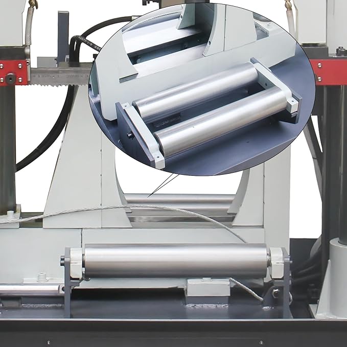 KAKA Industrial Metal Bandsaw 15.7 Inch Capacity Double Column Horizontal Band Saw Hydraulic Control Semi-Automatic for Metal Fabrication Shops,Industrial Workshops TGK-16A