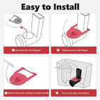 2 Inch Toilet Flapper Compatible with Kohler Hinge-Style Parts 84995 & 1000490 Toilet Flapper, Durable Rubber with Stainless Chain, 1Pc