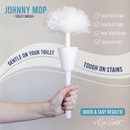 Don Aslett Johnny Mop | Set of 2 Toilet Brushes | 14" Handle to Easily Clean Toilet or Shower | Scratch Free Bowl Swab | Safe to Use with Your Favorite Toilet Bowl Cleaner