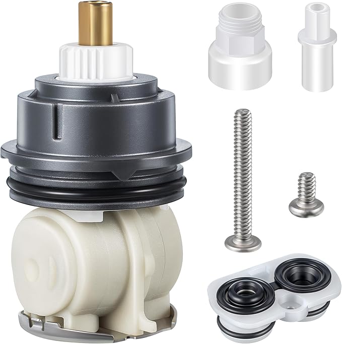 Enhon 1 Pack Shower Cartridge Replacement, RP46463 Cartridge Replacement Compatible with Delta Monitor 17 Series (2006 - Present) Dual Function Shower Faucet Valve, Including Seat and Spring Adapter