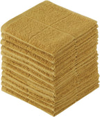 Glynniss Dishcloths Kitchen Highly Absorbent Dish Rags 100% Cotton Dish Cloths for Washing Dishes (Honey Gold)