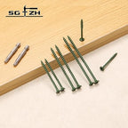 #14 x 8 Inch Deck Screws (190Pcs) 10lb. Exterior Wood Screws. Carbon Steel, Green, Flat Head, Rust Resistant epoxy Coated, with T30 Star Bit