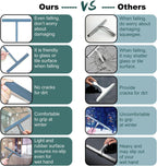 Large Shower Squeegee for Glass Doors, Richmirth 11 Inch Squiggy for Shower Glass Bathroom Squeegee Mop Wiper Cleaner Tool for Tile Wall, Car Glass, Window - Green