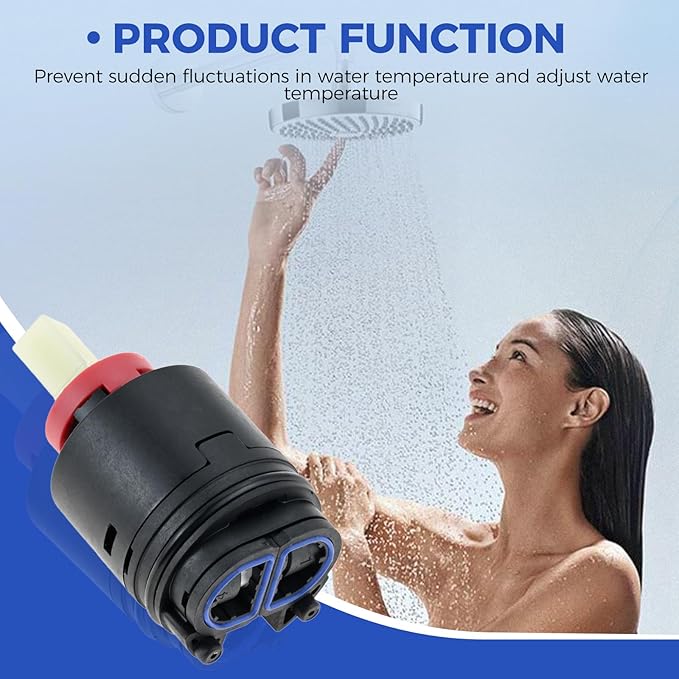Mgoodoo 40PHF-2 Pressure Balance Cartridge, 40mm Shower Cartridge Replacement Fit for Tub/Shower Faucet Valve