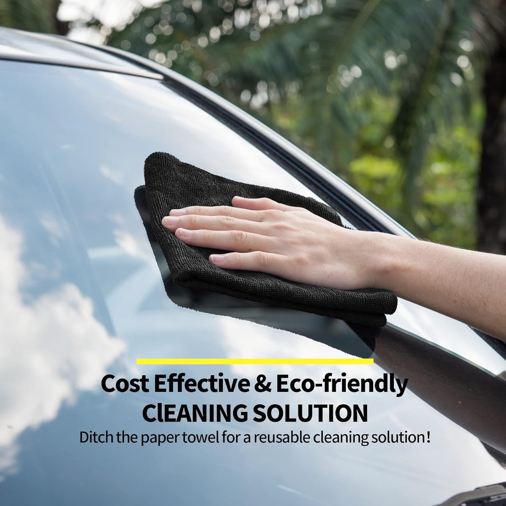 HOMERHYME Microfiber Cleaning Cloth, Premium 8 Pack Cleaning Towels, Lint-Free & Streak-Free Ultra Absorbent, 300GSM Reusable Microfiber Towel for Cars Shop Garage Home and Kitchen, 12.6" x 12.6"