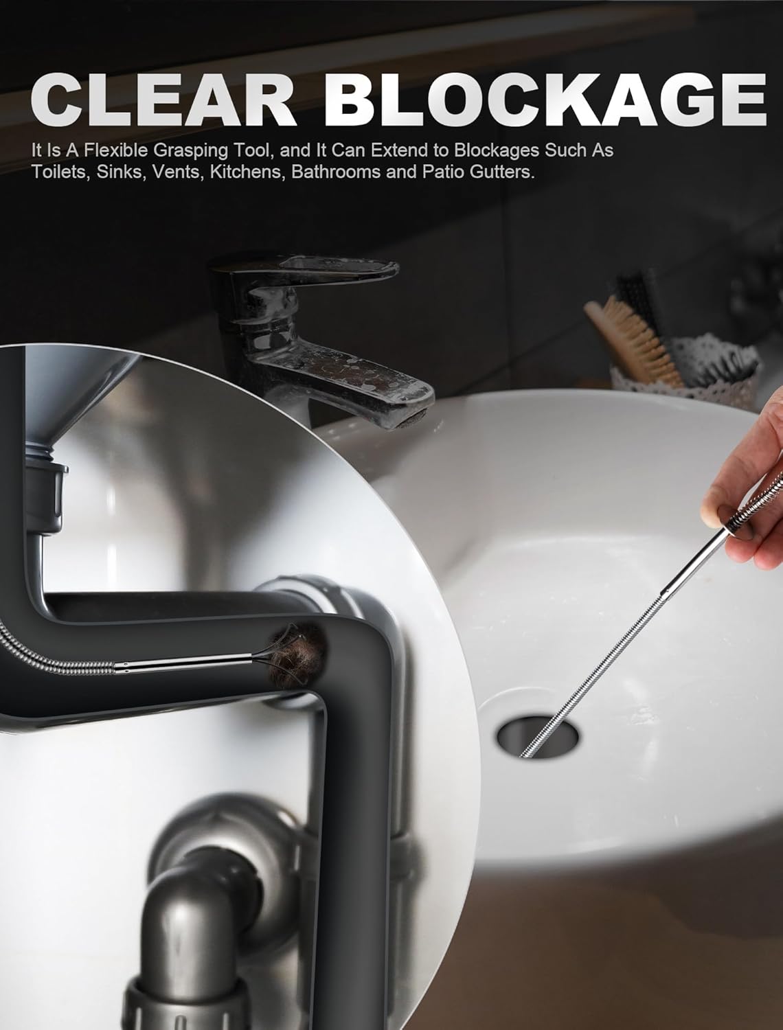 2 Pack Pickup Tool Set, 25 LB Telescoping Magnet Grabber Tool with Pocket Clip and 24 IN Flexible Claw Grabber Reacher Tool, Combo Grabbing Set with Anti-Rust Zinc Coating for Multipurpose Picking up