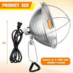 Macarrie 8 Pack Clamp Lamp Light with Aluminum Reflector, 6ft SPT-2 18awg Cord and Adjustable Stand Fixture, up to 150 Watt, E26 Socket, No Bulb (10.5 Inch)