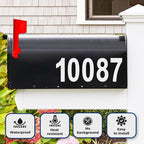 Mailbox Numbers Sticker - Reflective, Self Adhesive Numbers for Outside, Durable & Easy to Apply (White, 4 Inch)