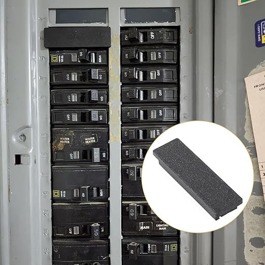 Square Breaker Panel Cover for Schneider Electric Homeline Square D QO Filler Plates QOFPCP Circuit Breaker Cover, 0.7inch 6-Pack