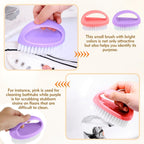 2 Pack Small Scrub Brush,Heavy Duty Stiff Nylon Bristles Cleaning Brush,Durable Small Cleaning Brush for Household Cleaning