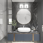 Aipsun 2 Lights Dimmable Modern LED Vanity Light for Bathroom Frosted White Acrylic Chrome Up and Down Bathroom Wall Light Fixtures Over Mirror(White Light 6000K)