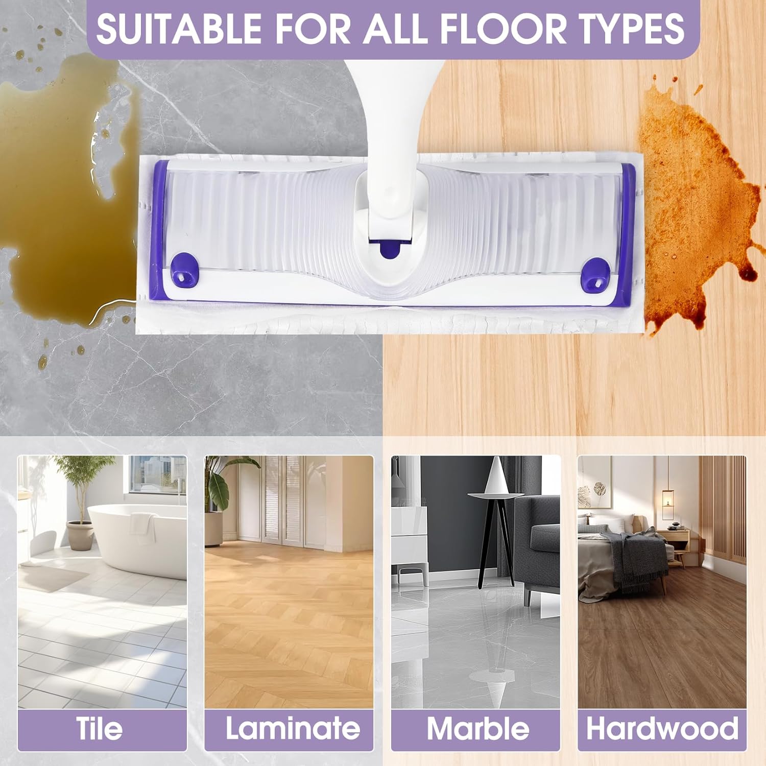 30 Pack Disposable Power Mop Refill Pads Compatible with Swiffer Power Mop, Replacement Mopping Pads for Swiffer Multi-Surface & Wood Powermop Refills, Wet Pads Refill for Floor Cleaning,Unscented