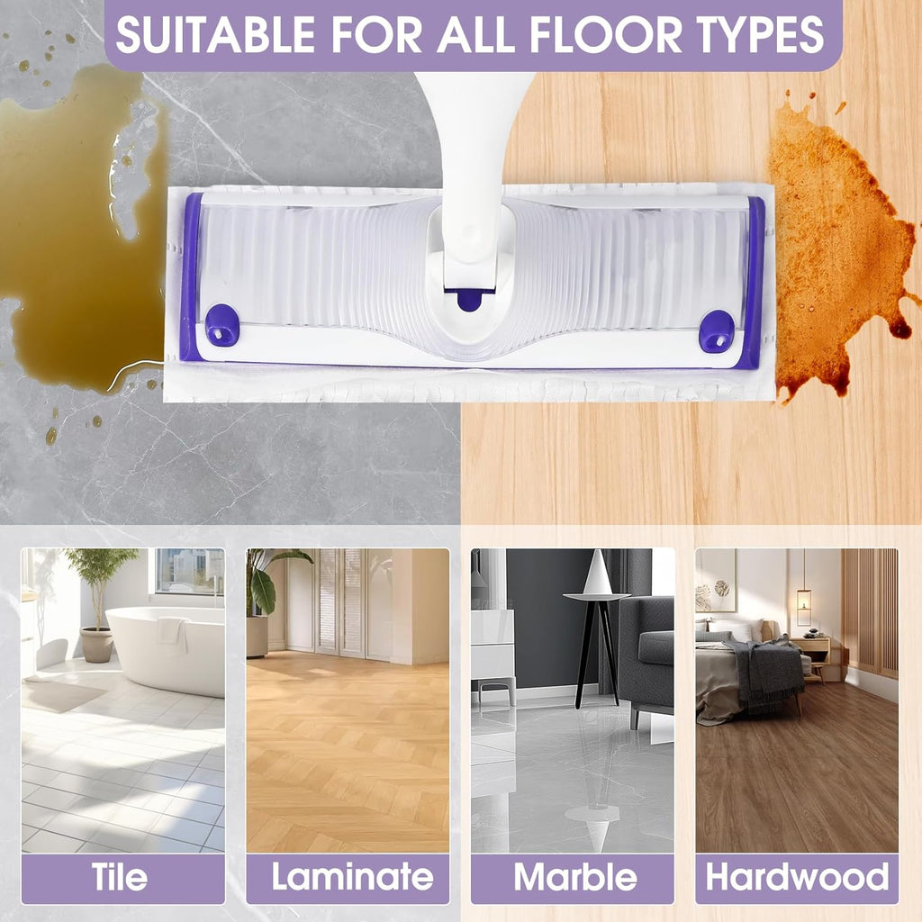 20 Pack Disposable Power Mop Refill Pads Compatible with Swiffer Power Mop,Replacement Mopping Pads for Swiffer Multi-Surface & Wood Powermop Refills, Wet Pads Refill for Floor Cleaning,Unscented