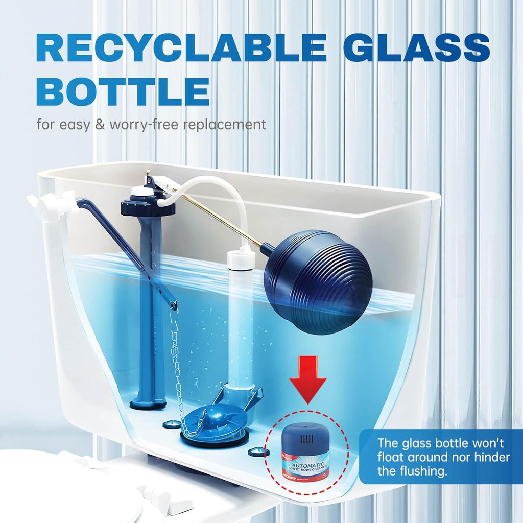 Vacplus Toilet Bowl Cleaners - 3 Pack, Automatic Long-Lasting Toilet Cleaner Bottles, Easy-to-Use & Powerful Cleaning