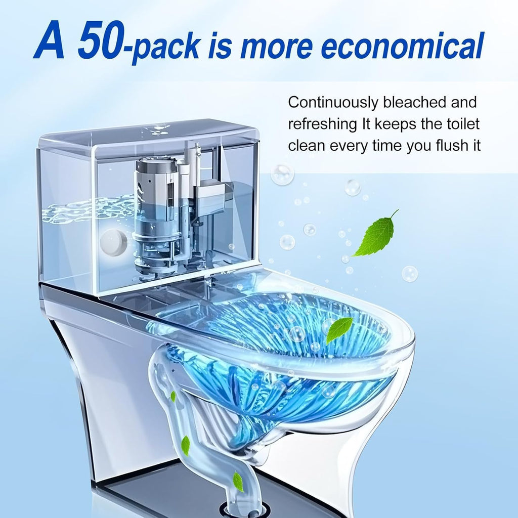 Automatic Toilet Bowl Cleaner Tablets,Bleach Descale&Deodorize-Tank Drop-In Tablets for Stain & Limescale Removal, Fresh Scent, Septic-Safe, Compatible with effective to use Works with Toilets -praise