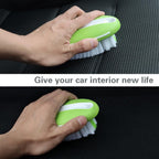 Carpet and Upholstery Cleaning Brush,Carpet Scrubber Stiff Bristle Detailing Scrub Brushes,Interior Leather Brush for Car and Home (Green)