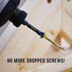 Velocity Interior 1 1/2 Wood Screws Contractor Pack (Size #10, 425 Pcs) – Self Tapping Screws with Phillips bits, Stick Tight Technology, Carbon Steel with Zinc Plating, Durable Storage Organizer