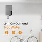Electric Tankless Water Heater WINTEMP 27kW 240V, Whole House Hot Water Supply, On Demand Instant Endless Water Heater, with LED Temperature Display, WiFi Control, Up to 6.3 GPM, ETL Certified