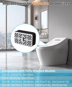 THU6474 Deodorizer Filter for TOTO Washlet THU6474-01, THU6072, Compatible with S500E/S550E/K300/C2/C5/SW3074/SW3054T40/SW3056T40, Bathroom Toilet Carbon Catalyst Air Filter Replacement, 2 Pack