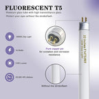 amgolibi T5 14W 6500K Fluorescent Tube, 22 Inches F14T5/865 Straight Fluorescent Bulb, F14T5/DL Fluorescent Lamp for Counter and Cabinet Fixture, Cool White 1350 Lumen G5 Cap