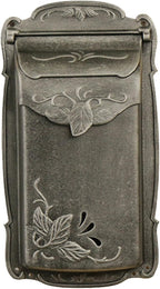 Special Lite Floral Vertical Wall Mount Mailbox - Swedish Silver Cast Aluminum Mailbox for Wall Mount - SVF-1001-SW