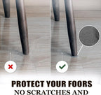 Yelanon Felt Furniture Pads -182 Pcs Premium Felt Pads for Chair Legs Furniture, Floor Protectors for Hardwood Floors,Black & Beige