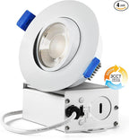 Sublimation 3 Inch led recessed Light 1 Packs,Waterproof recessed Lights for Shower，Ultra-Thin 10w with Junction Box,3 Colors Adjustable,Suitable for Bathroom,Parlor,Bedroom,Kitchen,Balcony