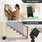 JEPPO Laser Level 360 Self Leveling,4D 4x360° Green 16 Cross Line Lazer Leveler Tool for construction and Tiling Floor,APP Remote Control,with 5000mAh Rechargeable Battery,Magnetic Rotating Stand
