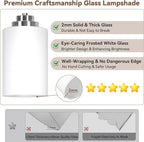 4-Light Bathroom Light Fixtures, 27" Modern Vanity Lights Over Mirror with Milky White Glass Shade, Brushed Nickel Wall Sconce, Classic Wall Light Fixture for Mirror Living Room Cabinet Bedroom Porch