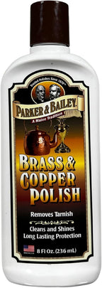 Parker & Bailey Brass & Copper Cleaner – Removes Tarnish and Restores Shine on Metal, Antique Décor, Pans & Furniture, 8 oz Bottle