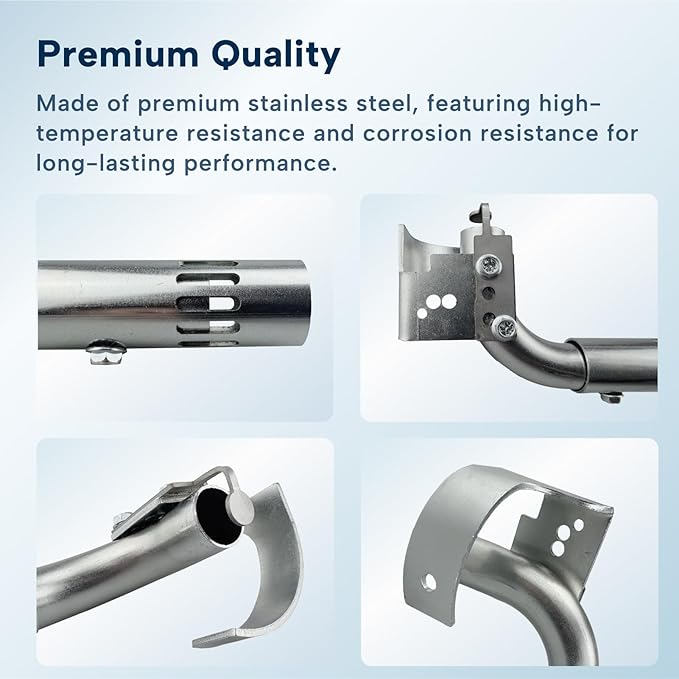 91638 Main Burner Tube Replacement Fit for Atwood/Dometic RV Water Heaters 6 Gallon LP Gas G6A-4E G6A-6E GC6AA-10E GE9-EXT More Adjustable Replace 91638 96206 92615 93221