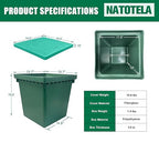 20x20x20in Underground Splice Boxes W/FRP Inspection Lid Large Enclosure Pit Precast Polyethylene Distribution Pull Box Access Electrical Junction Drillable Tapered Wiring Cable Chamber