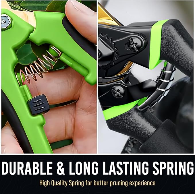 8.5" Professional Bypass Pruning Shears & Gardening Scissors Set - Super Sharp Premium Garden Shears | Pruning Shears For Gardening, Garden Hedge Clippers Handheld Pruners - Garden Scissors