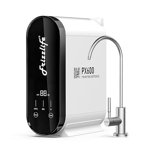 Frizzlife 600 GPD Reverse Osmosis Water Filtration System, 11 Stage Tankless Reverse Osmosis Water Filter, Under Sink RO Water Filter, 2:1 Pure to Drain, Reduces TDS, BPA Free, PX600