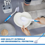 Hsei 20 Pcs Blue Kitchen Scrub Dish Brush Bulk with 11 Inch Anti Slip Handle Cleaning Dish Scrubber with Stiff Bristles Washing Scrub Brushes for Housekeeping for Pots and Pans, Kitchen Sink