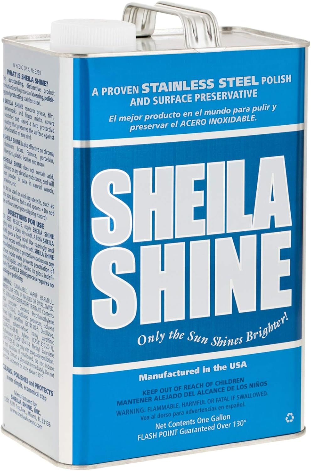 Sheila Shine Stainless Steel Cleaner and Polish (1 Gallon) – Cleans, Polishes & Protects Kitchen Appliances, Refrigerators, Sinks, Ovens & Grills – Stainless Steel Polish and Cleaner