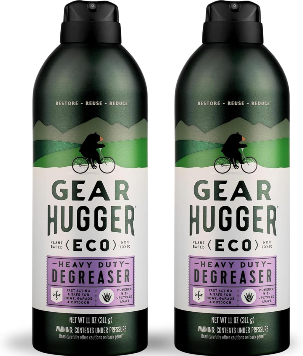 Gear Hugger Degreaser - Eco-Friendly (11 oz, Pack of 2), Degreaser Cleaner Spray - Oven Cleaner, Grill Cleaner & Brake Cleaner, Dissolves Grease & Grime - Plant-Based, No Petroleum, Non-Toxic, No PTFE