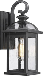 Darkaway Outdoor Lights Fixtures Wall Mount, Outdoor Wall Sconce with Seeded Glass Waterproof Outside Exterior Lighting Fixture for House, Front Porch, Patio (1 Pack)