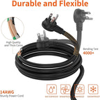 Heavy Duty Surge Protector 8 Outlet Long Power Strip Extension Cord Wide Spaced and Wall Mount Metal Powerstrip for Home Office Workshop Garage (15FT)